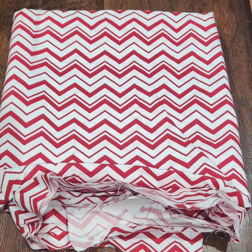 red white chevron fabric